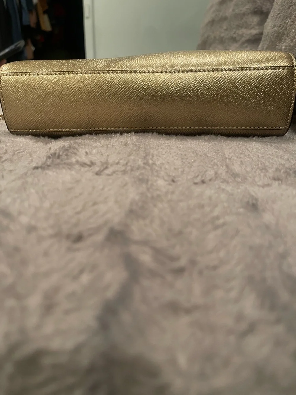 Michael Kors Gold Metallic Envelope Crossbody Bag